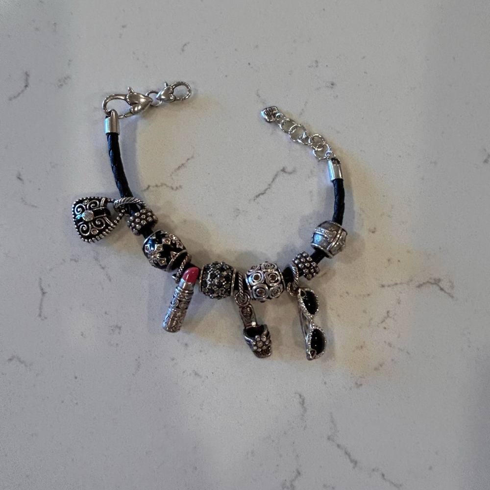 Pandora Black and Silver Charm Bracelet